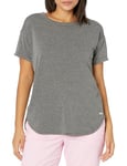 Amazon Essentials Women's Studio Relaxed-Fit Lightweight Crew Neck T-Shirt (Available in Plus Size), Charcoal Heather Stripes, M