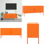 Tv-bänk orange 105x35x50 cm stål - TV-skåp - Hifi -skåp - Home & Living