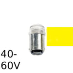 Gul LED signallampa T14x30 10lm Ba15d 0,4W 40-60V