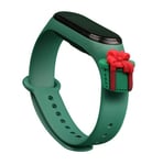 Rem Xmas Armband för Xiaomi Mi Band 6 / Mi Band 5 Christmas Silikon Armband Mörkgrönt (gåva)