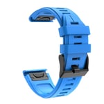 Eariy silicone wristband compatible with Garmin Fenix 6X / Fenix 6X Pro, quick-release sports bracelet, scratch-proof, waterproof, stylish and beautiful., sky blue
