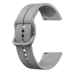 Klockarmband 20 mm i Silikon Samsung Galaxy Watch 4 40 44mm/4 Classic 46 42 mm 2021, Garmin Vivoactive 3 Music/Forerunne Grå 20 mm