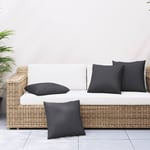 Soffkuddar 4 st svart 60x60 cm tyg