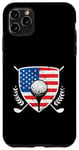 Coque pour iPhone 11 Pro Max Golfeur drapeau américain joueur de balle de golf Patriot 4 juillet