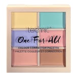 Technic One For All Colour Corrector & Concealer Palette Green Yellow Lilac Pink