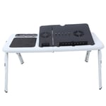 Laptop Notebook PC Folding Car Bed Sofa Desk Stand Table Tray Cool Fan SLS
