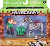 MINECRAFT ALEX WITH SKELETON HORSE FIGURE PACK BRAND NEW MOJANG 6+
