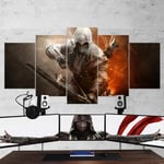 TOPRUN Prints on Canvas 5 pieces wall art print canvas painting Assassin's Creed wall decor room poster for living room