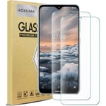 AOKUMA Nokia 7.2.Nokia 6.2 Tempered Glass Screen Protector, [2 Pack] Premium Quality Guard Film, Case Friendly, Comfortable Round Edge,Shatterproof, Shockproof, Scratchproof oilproof
