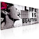 Billede - Banksy: Life is Beautiful - 200 x 80 cm - På italiensk lærred