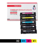 TONERMEDIA - x5 Toners HP CF410X (x2) + CF411X + C