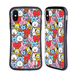 Head Case Designs Officially Licensed BT21 Line Friends Colourful Basic Patterns Hybrid Case Compatible With Apple iPhone X/iPhone XS