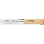 Set De 12 Couteaux Opinel Viroblock N.4 Inox Avec Lame De 5 Cm Et Manche En Hêtr