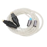 2 Pin Sound Cable 4 Core Silver Plated Copper 3 In 1 Cable Replacement Earphone