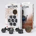 Q-Workshop 85244 The Witcher Dice Set: Geralt - Silver Sword (7) Card Game, Multi-Colour
