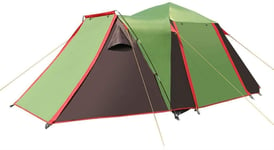 3-4 People, One Room, One Hall, Automatic Four Season Tent, Double Layer, Rainproof Construction, Thickened Camping (Color : Green)
