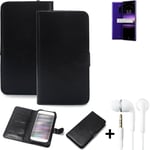Protective cover for Sony Xperia 1 Wallet Case + headphones protection flipcover