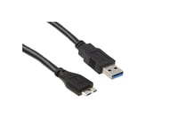 USB-A til USB Micro-B kabel 1m (sort)
