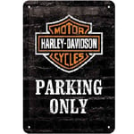 Harley Davidson plåtskylt Parking only 20x30cm