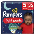 Couches-culottes Baby-dry Night Pants Pour La Nuit Taille 5 12kg-17kg Pampers - Le Paquet De 35 Couches