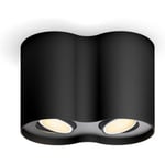 Philips Hue White Ambiance Pelarbelysning, svart, 2 x 4,2W, GU10
