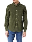 Urban Classics Men's Corduroy Shirt, Olive, XL