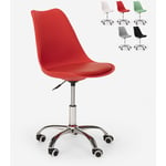 Franchi Bürosessel - Chaise de bureau design pivotant réglables en hauteur avec roues Octony Couleur: Rouge