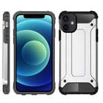 iPhone 12 Case, iPhone 12 Armor Cover, Military-Duty Case - Shockproof Impact Resistant Hybrid Heavy Duty Dual Layer Armor Hard Plastic And Bumper Protective Cover (SILVER)