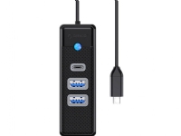 Orico Adapter Hub USB-C to 2x USB 3.0 + USB-C Orico, 5 Gbps, 0.15m (black)