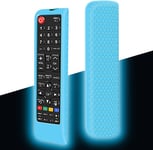 Housse Coque en Silicone Glow Blue pour Samsung TV Télécommande BN59 Series Antichoc Antidérapant Remote Case Cover Étui de Protection pour Samsung TV Télécommande Produits compatibles