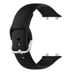 Connecteur De Bracelet Couleur Solide Silicone Smart Watch Strap Bande De Poignet Réglable Pour Oppo Watch 2 46Mm  - Le Noir