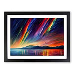 Special Aurora Borealis Vol.1 Abstract H1022 Framed Print for Living Room Bedroom Home Office Décor, Wall Art Picture Ready to Hang, Black A2 Frame (64 x 46 cm)