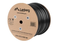 Lanberg - Samlet kabel - 305 m - foliebelagt uskjermet tvinnet kabelpar (F/UTP) - CAT 6 - utendørs, solid - svart