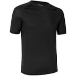 GripGrab Unisex's Merino-Wool Polyfibre Short Sleeve Cycling Base Layer-Thermal Bicycle Hiking Under-Shirt-Black and Navy-Blue, Small
