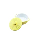 Laputa Fashion Miniature Candy Color Soup Pot Doll house Accessory Gift Sauce Pan Toy Excellent Workmanship Toy Birthday Gifts Yellow