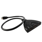 3 Port Auto Switch HDMI Switcher Splitter Hub Box Adaptateur HD 1080p 3D HDTV, Trois HDMI vers HDMI