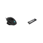 Corsair Nightsword 8-Button Gaming Mouse, USB Black & Corsair Extended Gaming Mouse Mat, Black