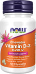 Now Foods NOW Vitamin D-3 5000 IU 120 sugtabletter mintsmak