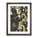 Genesis Ii By Franz Marc Classic Painting Framed Wall Art Print, Ready to Hang Picture for Living Room Bedroom Home Office Décor, Walnut A4 (34 x 25 cm)