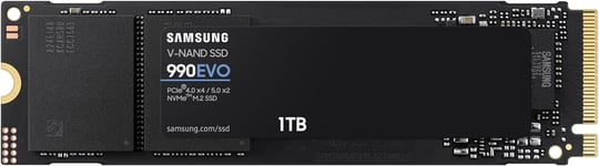Samsung 990 EVO NVMe M.2 SSD 1 TB, PCIe 4.0 x4 / PCIe 5.0 x2, NVMe 2.0 (2280), 