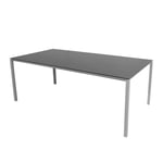 Cane-Line - Pure matbordsunderrede 280X100 CM - Light Grey/bordsskiva 280X100 cm - Pure - Nero Black - Matbord utomhus - Svart