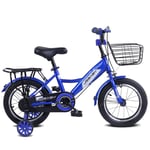 JACK'S CAT 12-18 inch Kids Bike with Training Wheels,Ages 2-9 Years Old Girls & Boys Children Bicycle, Toddler Kids Bicycle,Blue,14