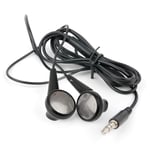 DURAGADGET Comfortable Black In Ear Headphones - Compatible with LOGIK LHDAB17 Portable DAB/FM Pocket Radio