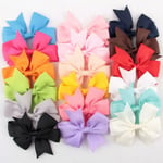 18 Pcs Hair Bows Kids Cloth Ribbon Boutique Lovely No Clips For