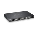 Zyxel Switch Ethernet intelligent administrable, 48 ports Gigabit, 4 slots SFP+ 10G et mode Cloud hybride [XGS1930-52]