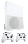 Q-View Xbox One S Wall Mount and Controller Brackets Bundle (White) - Signature X Design! - Made in the UK!