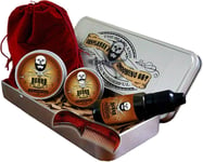 Men's Grooming Kit Beard Oil & Balm Moustache Wax Comb Bag 5pcs Set Cedarwood