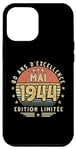 Coque pour iPhone 14 Pro Max Mai 1944 Cadeau Anniversaire Mai 1944 80 ans Homme Femme