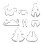 Iloleipuri - Pepparkaksformar 3D-figurer Vintermotiv Rostfri