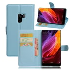 Xiaomi Mi Mix Läder fodral med plånbok - Ljus blå